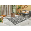 Tapis d'extérieur motifs abstrait noir 120 X 160 cm