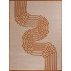 Tapis d'extérieur motif vague terracotta 120 X 160 cm Tapis d'extérieur motif vague terracotta 120 X 160 cm
