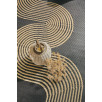 Tapis d'extérieur motif vague noir 120 X 160 cm Tapis d'extérieur motif vague noir 120 X 160 cm