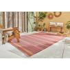 Tapis d'extérieur motif rayure dégradée rose 120 X 160 cm Tapis d'extérieur motif rayure dégradée rose 120 X 160 cm