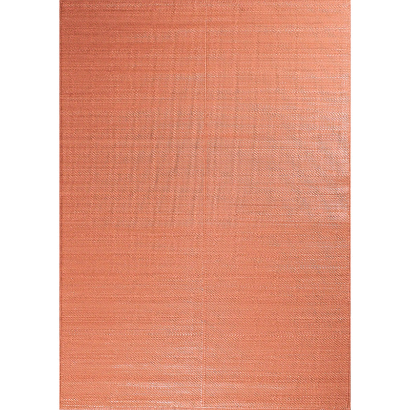 Tapis d'extérieur motif uni corail 120 X 160 cm