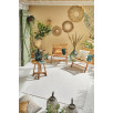 Tapis d'extérieur motif rayure dégradée blanc 120 X 160 cm Tapis d'extérieur motif rayure dégradée blanc 120 X 160 cm
