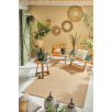 Tapis d'extérieur motif rayure dégradée beige 120 X 160 cm Tapis d'extérieur motif rayure dégradée beige 120 X 160 cm