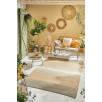 Tapis d'extérieur motif ligne dégradée beige 120 X 160 cm Tapis d'extérieur motif ligne dégradée beige 120 X 160 cm