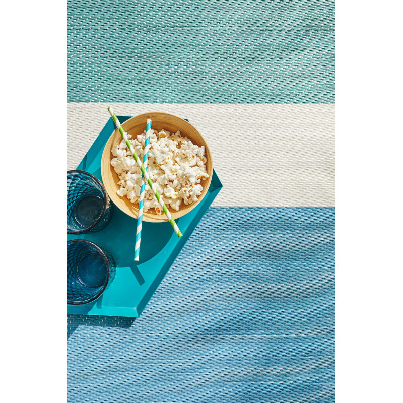Tapis d'extérieur motif ligne dégradée vert 120 X 160 cm