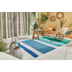 Tapis d'extérieur motif ligne dégradée vert 120 X 160 cm Tapis d'extérieur motif ligne dégradée vert 120 X 160 cm