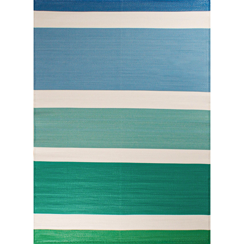 Tapis d'extérieur motif ligne dégradée vert 120 X 160 cm