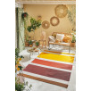 Tapis d'extérieur motif ligne dégradée orange 120 X 160 cm Tapis d'extérieur motif ligne dégradée orange 120 X 160 cm