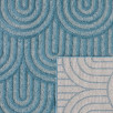 Tapis d'intérieur et extérieur motifs arcs Santorini bleu turquoise 80 X 150 cm Tapis d'intérieur et extérieur motifs arcs Santorini bleu turquoise 80 X 150 cm
