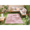 Tapis d'intérieur et extérieur motifs arcs Santorini rose 80 X 150 cm Tapis d'intérieur et extérieur motifs arcs Santorini rose 80 X 150 cm