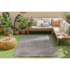 Tapis d'intérieur et extérieur motifs arcs symétriques Santorini noir 80 X 150 cm Tapis d'intérieur et extérieur motifs arcs symétriques Santorini noir 80 X 150 cm