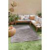 Tapis d'intérieur et extérieur motifs arcs symétriques Santorini noir 80 X 150 cm Tapis d'intérieur et extérieur motifs arcs symétriques Santorini noir 80 X 150 cm