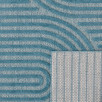 Tapis d'intérieur et extérieur motifs arcs symétriques Santorini bleu turquoise 80 X 150 cm Tapis d'intérieur et extérieur motifs arcs symétriques Santorini bleu turquoise 80 X 150 cm