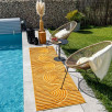 Tapis d'intérieur et extérieur motifs arcs symétriques Santorini jaune 80 X 150 cm Tapis d'intérieur et extérieur motifs arcs symétriques Santorini jaune 80 X 150 cm