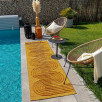 Tapis intérieur et extérieur motifs de vagues Santorini jaune 80 X 150 cm Tapis intérieur et extérieur motifs de vagues Santorini jaune 80 X 150 cm