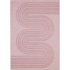 Tapis intérieur et extérieur motifs de vagues Santorini rose 80 X 150 cm Tapis intérieur et extérieur motifs de vagues Santorini rose 80 X 150 cm