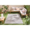 Tapis d'intérieur et extérieur motif abstrait santorini gris 80 X 150 cm Tapis d'intérieur et extérieur motif abstrait santorini gris 80 X 150 cm