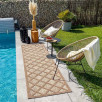 Tapis d'intérieur et d'extérieur motifs losange beige 80 X 150 cm
