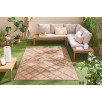 Tapis d'intérieur et d'extérieur motifs losange beige 80 X 150 cm