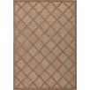 Tapis d'intérieur et d'extérieur motifs losange beige 80 X 150 cm