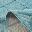 Tapis d'intérieur et d'extérieur motifs losange bleu turquoise 80 X 150 cm