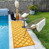 Tapis d'intérieur et d'extérieur motifs losange jaune 80 X 150 cm Tapis d'intérieur et d'extérieur motifs losange jaune 80 X 150 cm