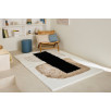 Tapis doux géométrique beige gris et noir 80 X 150 cm Tapis doux géométrique beige gris et noir 80 X 150 cm