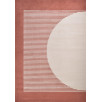Tapis de salon à poils ras motif demi-cercle rouge 80 X 150 cm Tapis de salon à poils ras motif demi-cercle rouge 80 X 150 cm