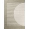 Tapis de salon à poils ras motif demi-cercle vert 80 X 150 cm