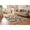 Tapis motifs géométriques Palma noir 80 X 150 cm Tapis motifs géométriques Palma noir 80 X 150 cm