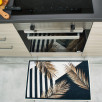 Tapis de salon plume noir et blanc 50 X 80 cm Tapis de salon plume noir et blanc 50 X 80 cm