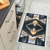 Tapis de salon forme géométrique noir et blanc 50 X 80 cm Tapis de salon forme géométrique noir et blanc 50 X 80 cm