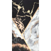 Tapis de salon effet marbre noir 50 X 80 cm Tapis de salon effet marbre noir 50 X 80 cm