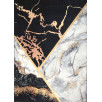 Tapis de salon effet marbre noir 50 X 80 cm Tapis de salon effet marbre noir 50 X 80 cm