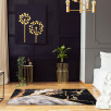 Tapis de salon effet marbre noir 50 X 80 cm Tapis de salon effet marbre noir 50 X 80 cm