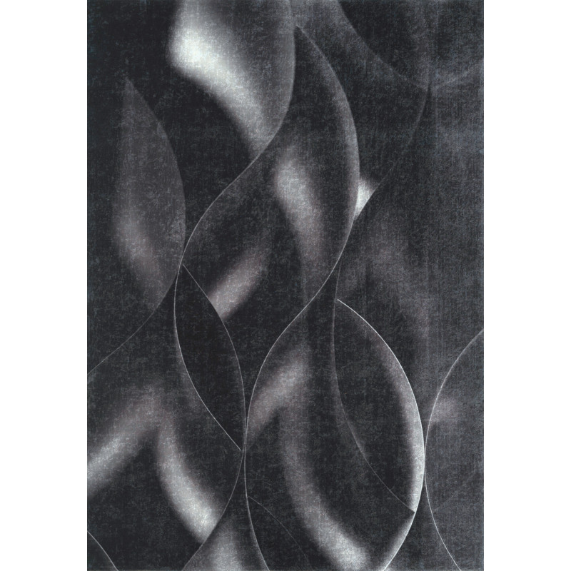 Tapis de salon courbe noir 50 X 80 cm
