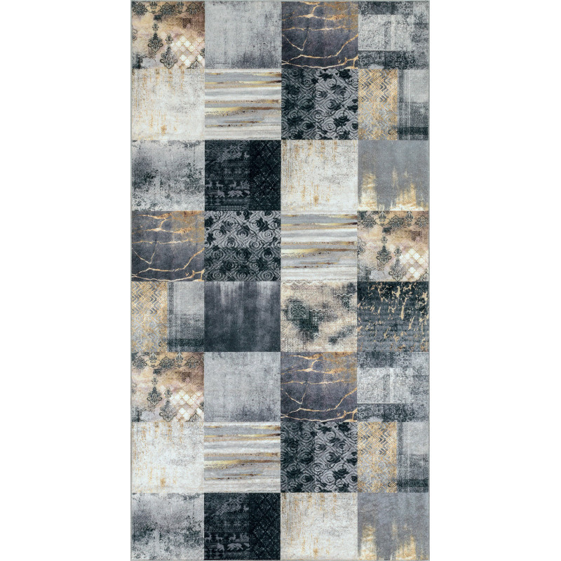 Tapis de salon à motifs gris 50 X 80 cm