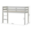 Lit demi-haut ECO Comfort 70x160 cm avec lattes, Gris Dove