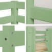 Lit demi-haut ECO Comfort 70x160 cm avec lattes, Vert pâle Lit demi-haut ECO Comfort 70x160 cm avec lattes, Vert pâle
