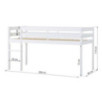 Lit demi-hauteur ECO Comfort 90x200 cm avec lattes, Blanc Lit demi-hauteur ECO Comfort 90x200 cm avec lattes, Blanc