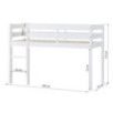 Lit demi-haut ECO Comfort 70x160 cm avec lattes, Blanc Lit demi-haut ECO Comfort 70x160 cm avec lattes, Blanc