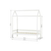 Lit Hoppekids ECO Comfort House, 70x160cm, Blanc Lit Hoppekids ECO Comfort House, 70x160cm, Blanc