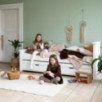 Lit junior MAJA DELUXE Hoppekids 90x200, 1 extrémité haute et 1 extrémité moyenne Lit junior MAJA DELUXE Hoppekids 90x200, 1 extrémité haute et 1 extrémité moyenne