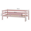 Lit junior ECO Comfort 70x160 avec barrière de sécurité, Rose pâle