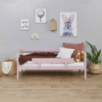 Lit junior ECO Comfort 70x160 avec barrière de sécurité, Rose pâle