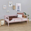 Lit junior ECO Comfort 70x160 avec barrière de sécurité, Rose pâle