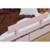 Lit junior ECO Comfort 70x160 avec barrière de sécurité, Rose pâle