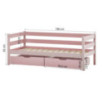 Lit junior ECO Comfort 70x160 avec tiroirs, Rose Pâle Lit junior ECO Comfort 70x160 avec tiroirs, Rose Pâle