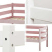 Lit junior ECO Comfort 70x160 avec tiroirs, Rose Pâle Lit junior ECO Comfort 70x160 avec tiroirs, Rose Pâle
