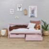 Lit junior ECO Comfort 70x160 avec tiroirs, Rose Pâle Lit junior ECO Comfort 70x160 avec tiroirs, Rose Pâle